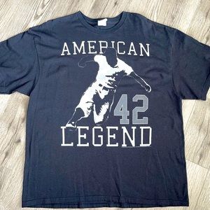 Throwback American legend Jackie Robinson #42 T-Shirt‎ Mens size 2XL